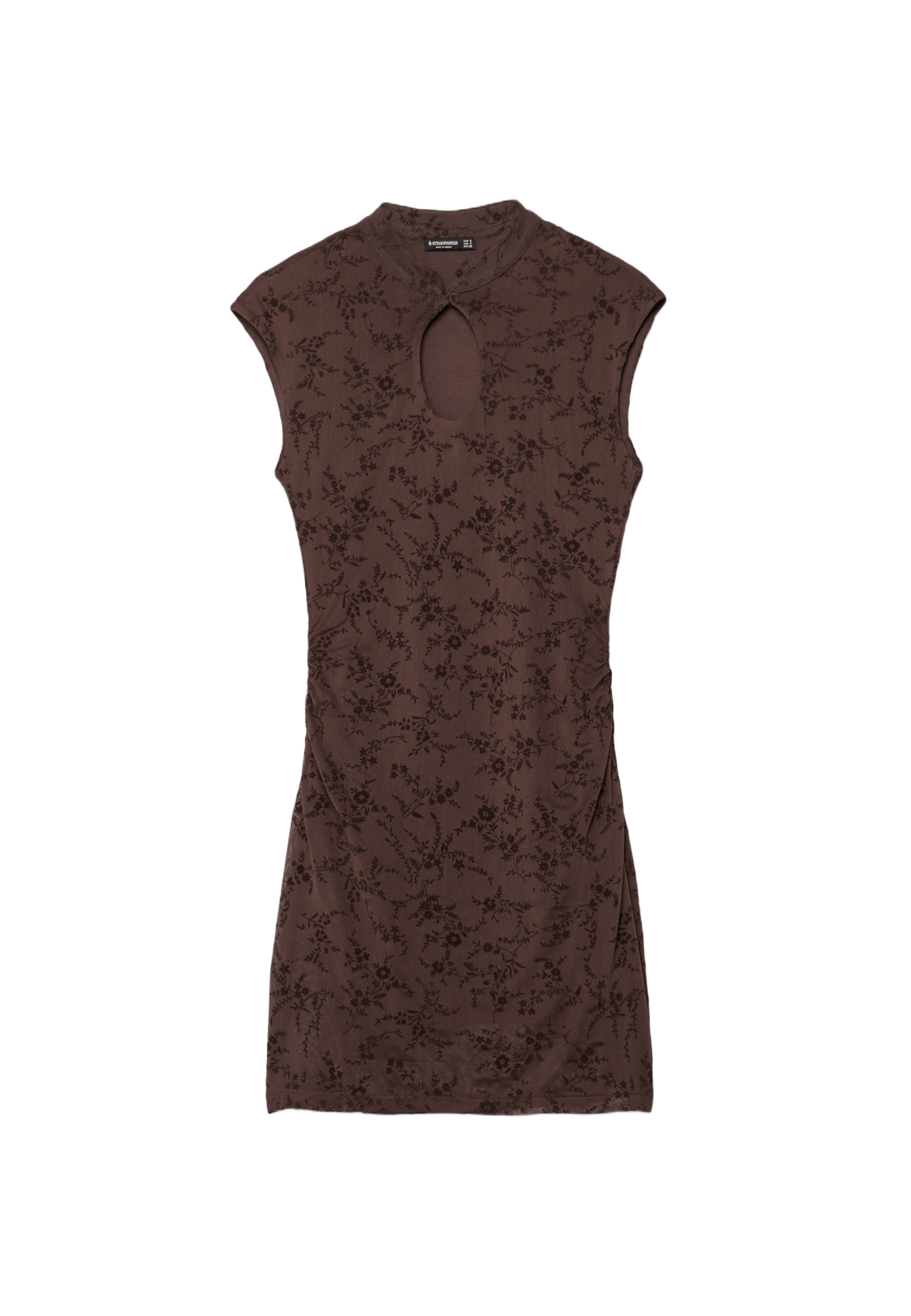 Short qipao style dress — Brown