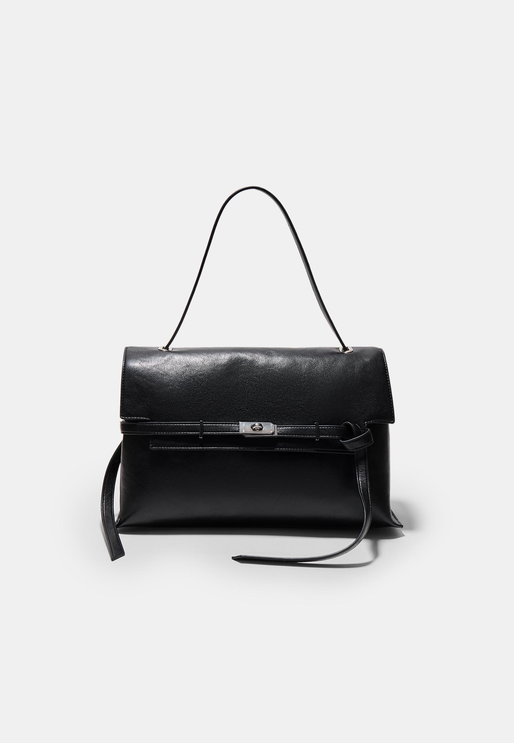 Lady's shoulder bag with metal clasp - Women's fashion