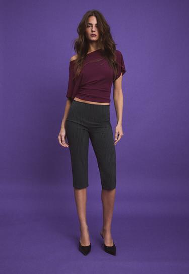 Striped smart capris — Dark grey 2