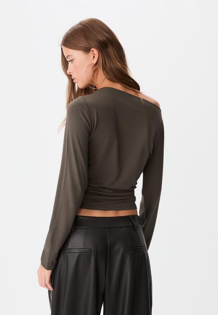 asymmetrisch t shirt met studs
