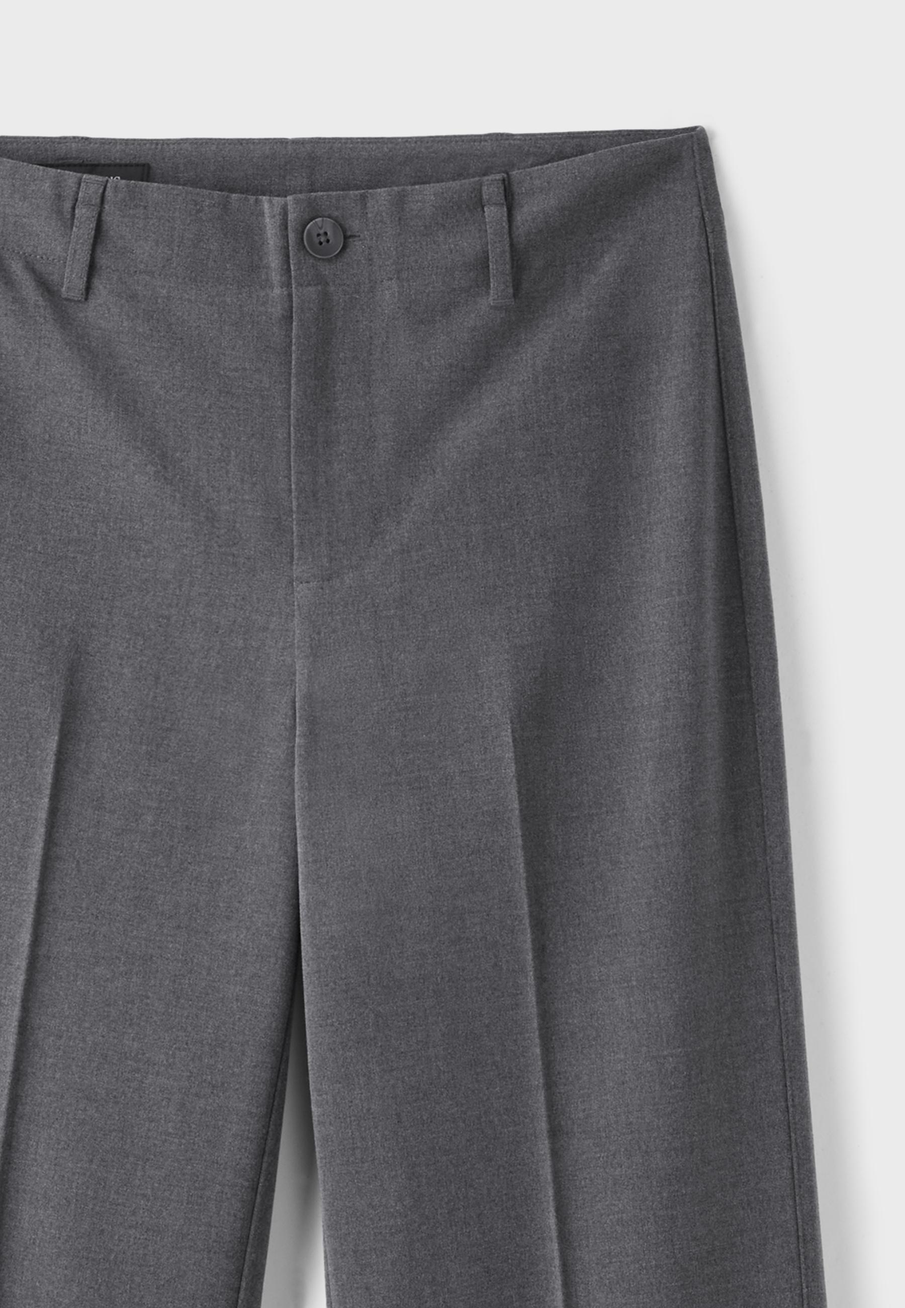 Slim straight trousers — Dark grey