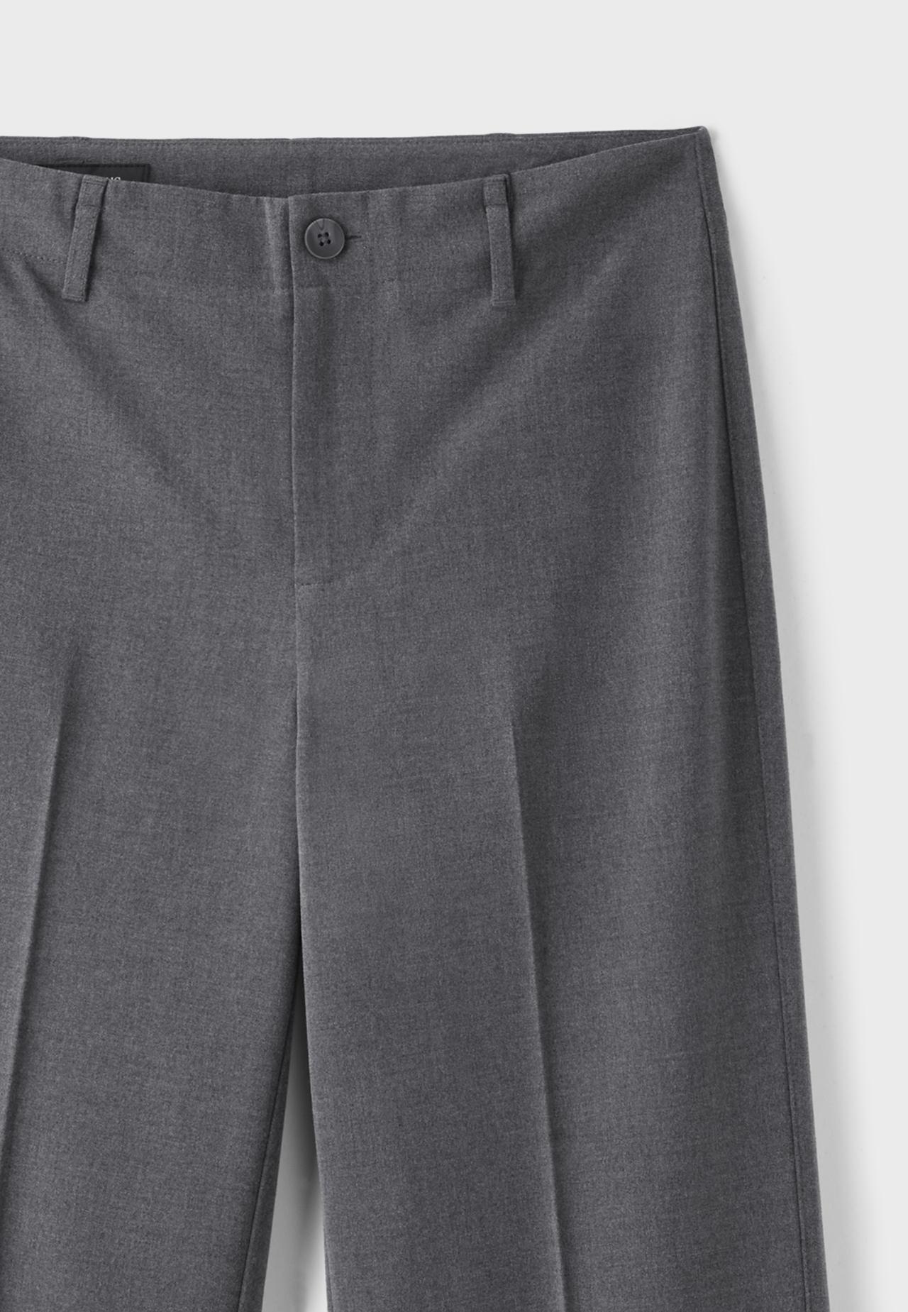 Slim Fit Straight Trousers — Dark grey