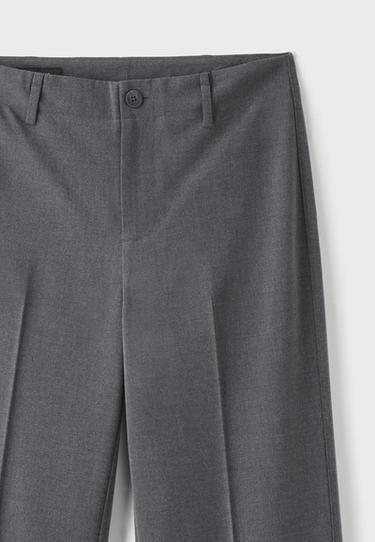 Slim Fit Straight Trousers — Dark grey 8