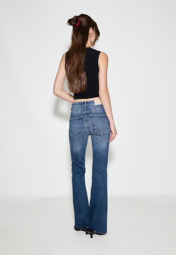 d74 jeans flare slit