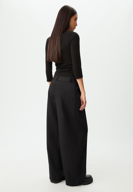 pantalon barrel habille a pinces