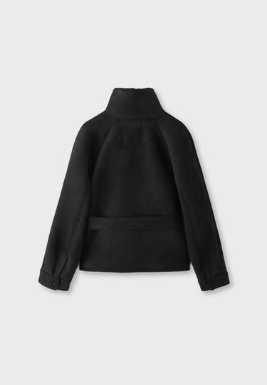 Faux suede double-faced jacket — Black 8