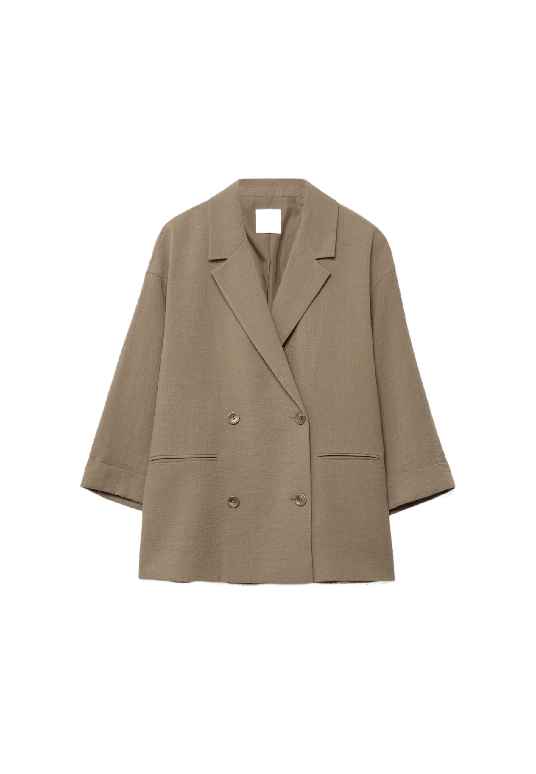 Flowing double-breasted blazer — Brown