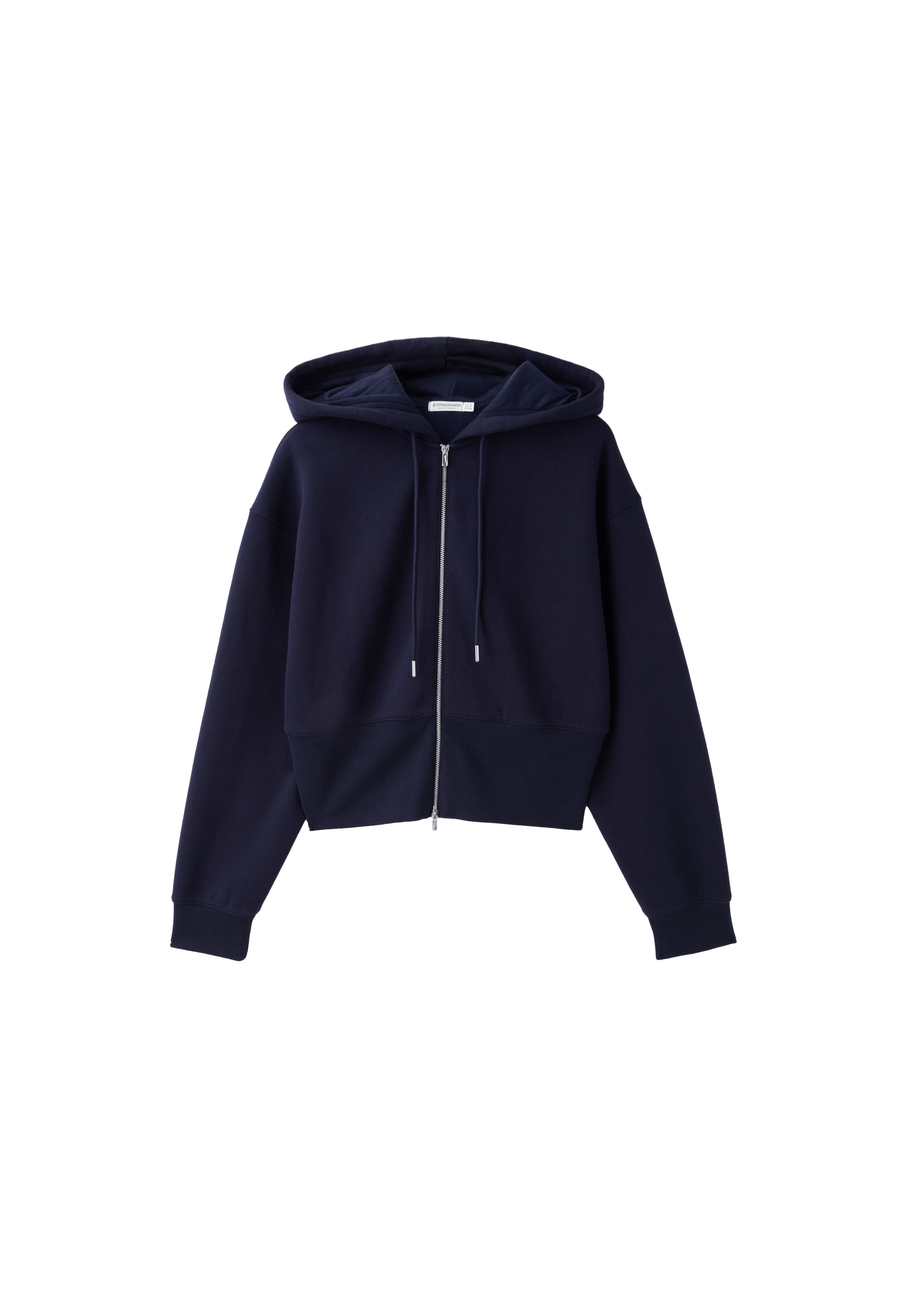 Zip-up hooded sweatshirt — Navy blue