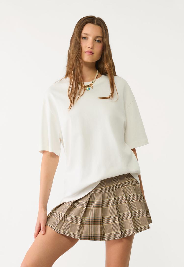 falda pantalon mini tablas cuadros