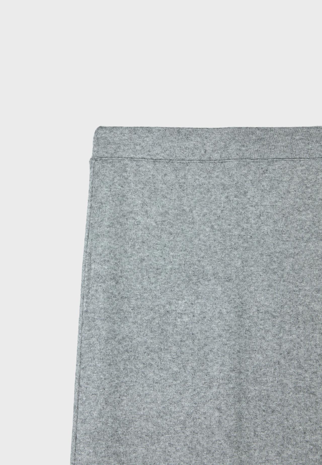 Soft-touch long skirt — Dark grey
