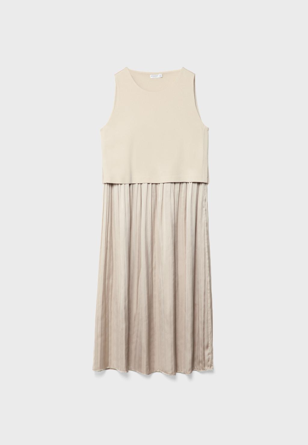 Robe midi plissée