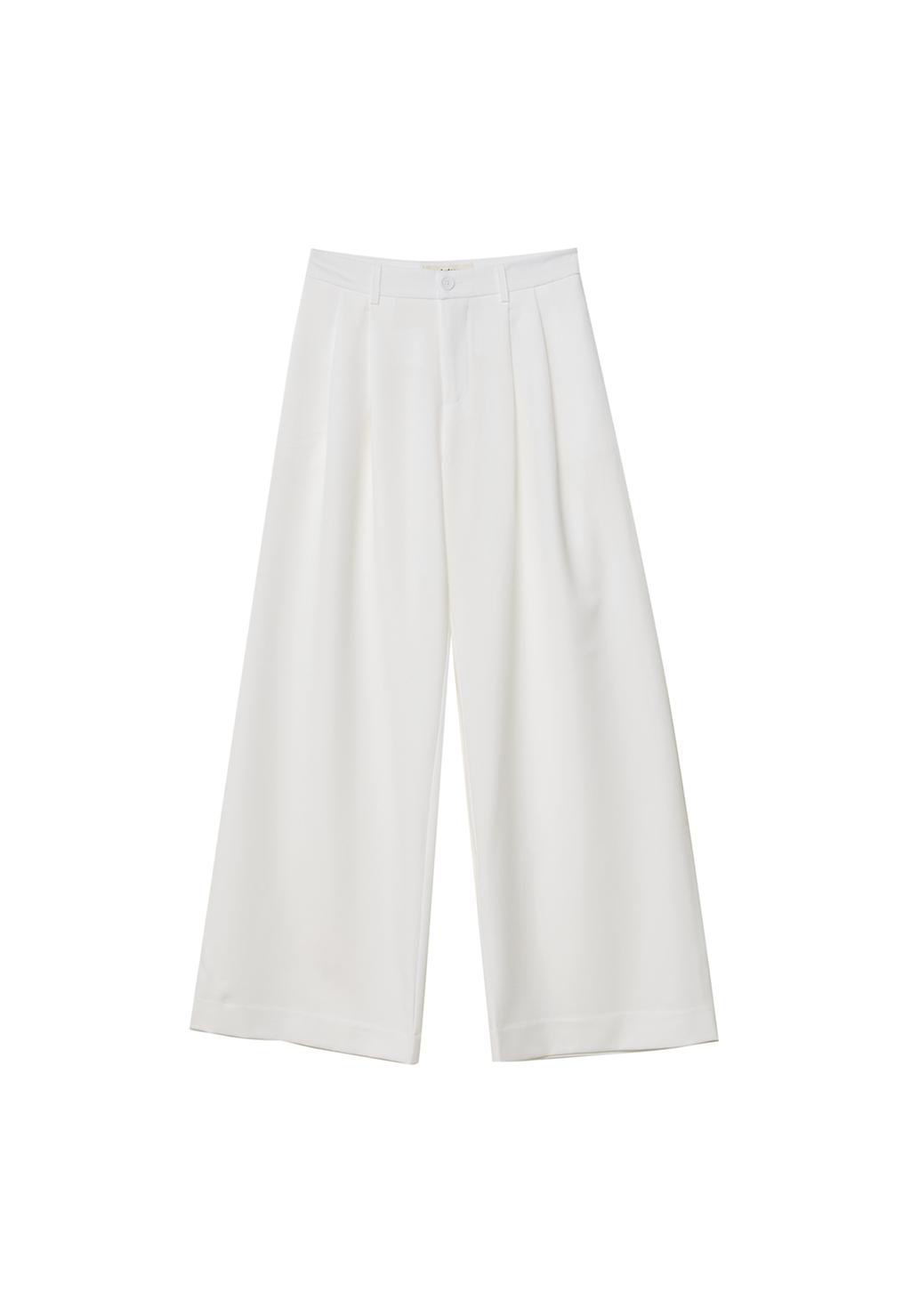 Wide leg smart trousers with darts