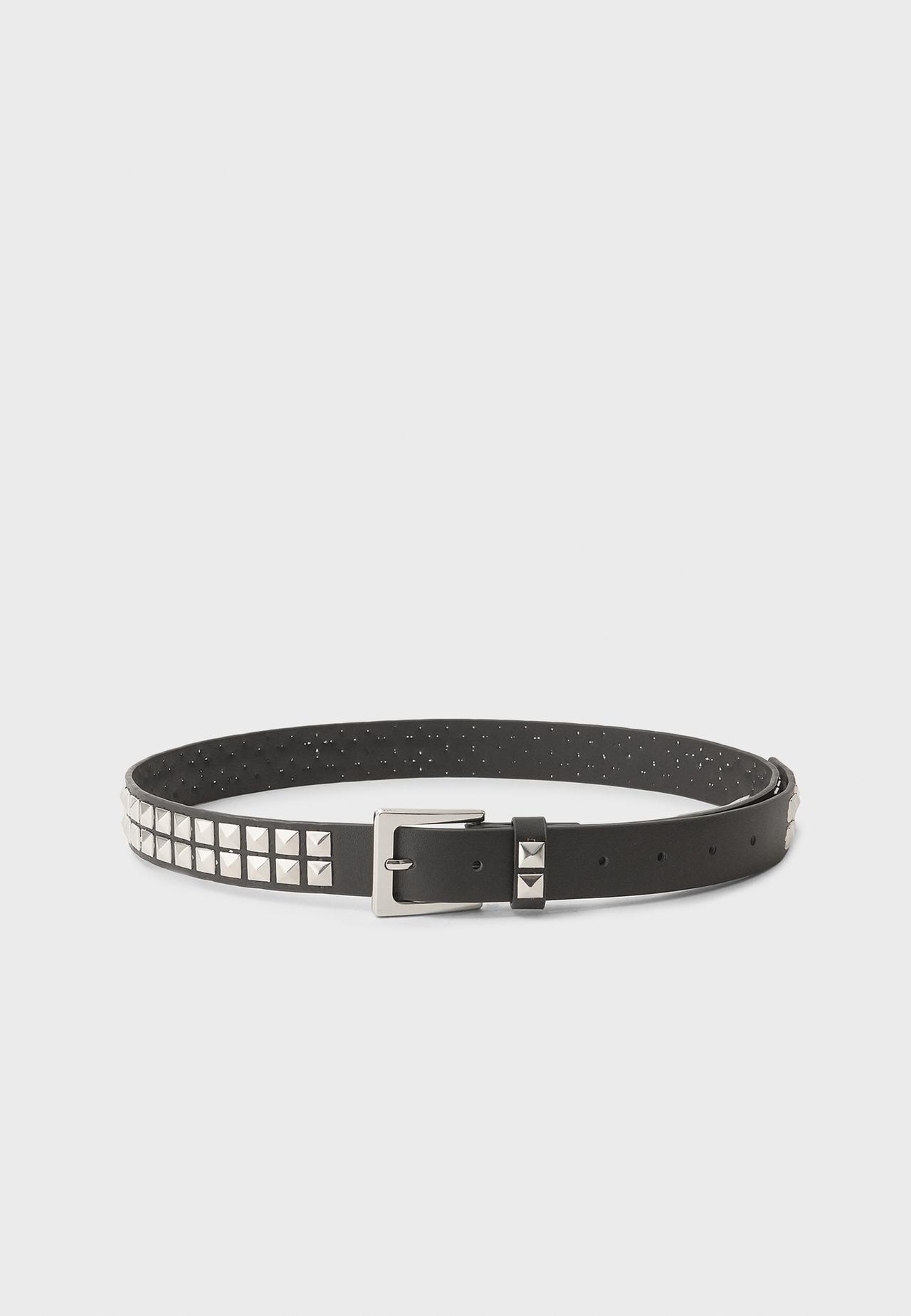Double-row studded belt — Black