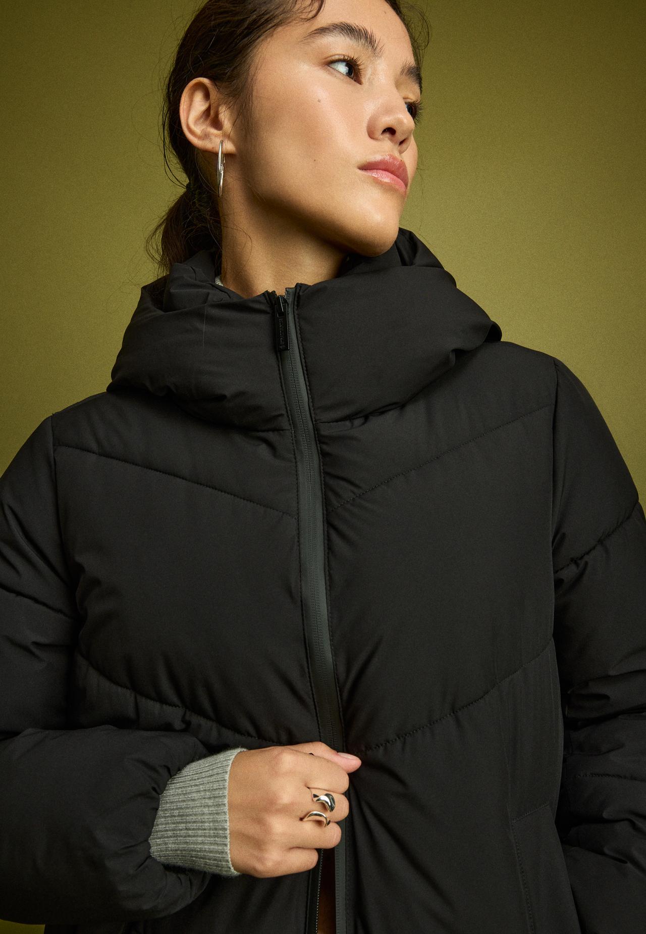 Basic padded coat — Black