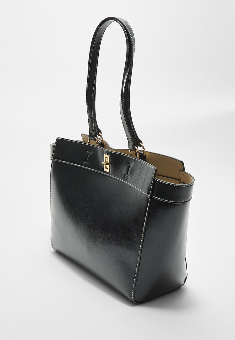 bolso capazo pespuntes