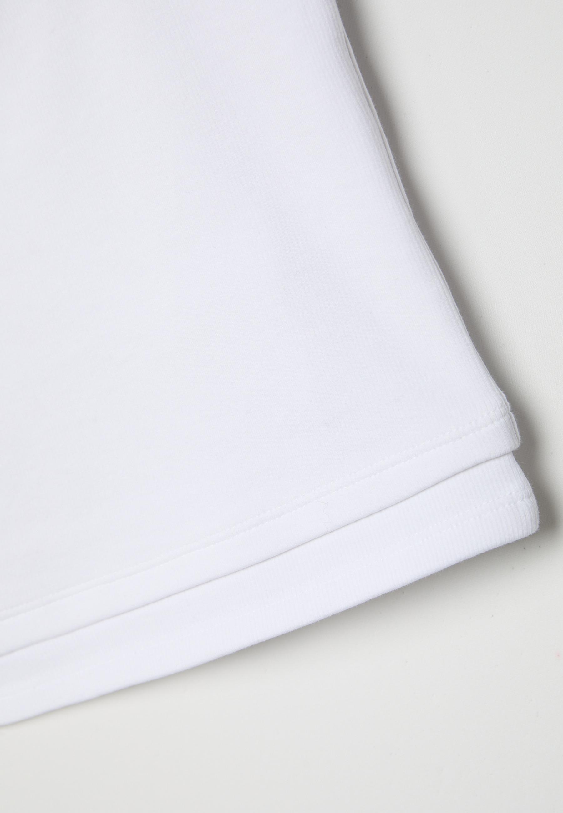 Two-piece effect square neckline top — White