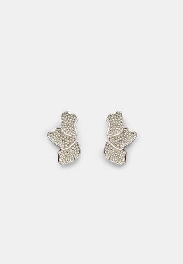 Fan dangle earrings — Grey 1