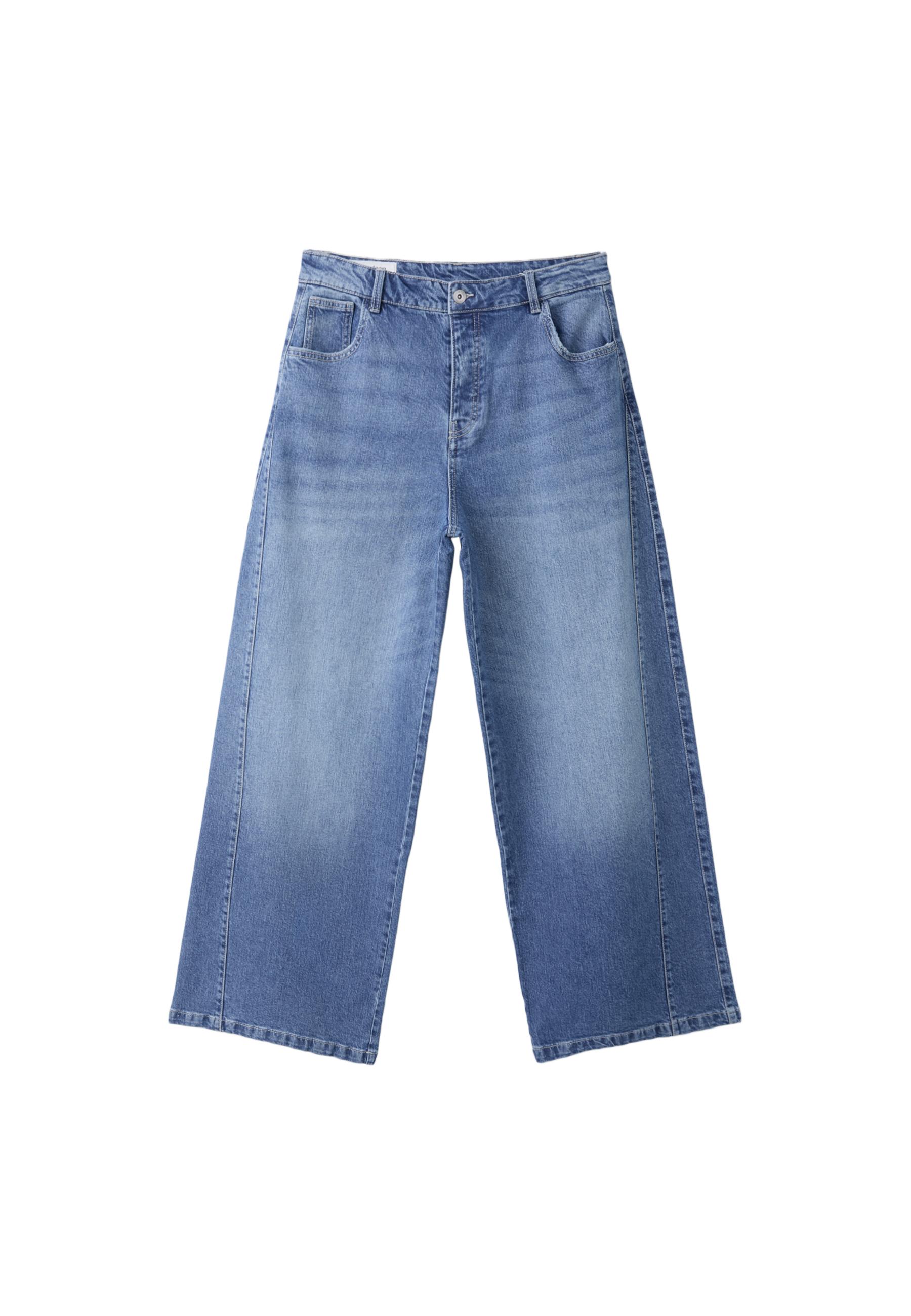 Low-rise super wide-leg jeans — MEDIUM BLUE DENIM
