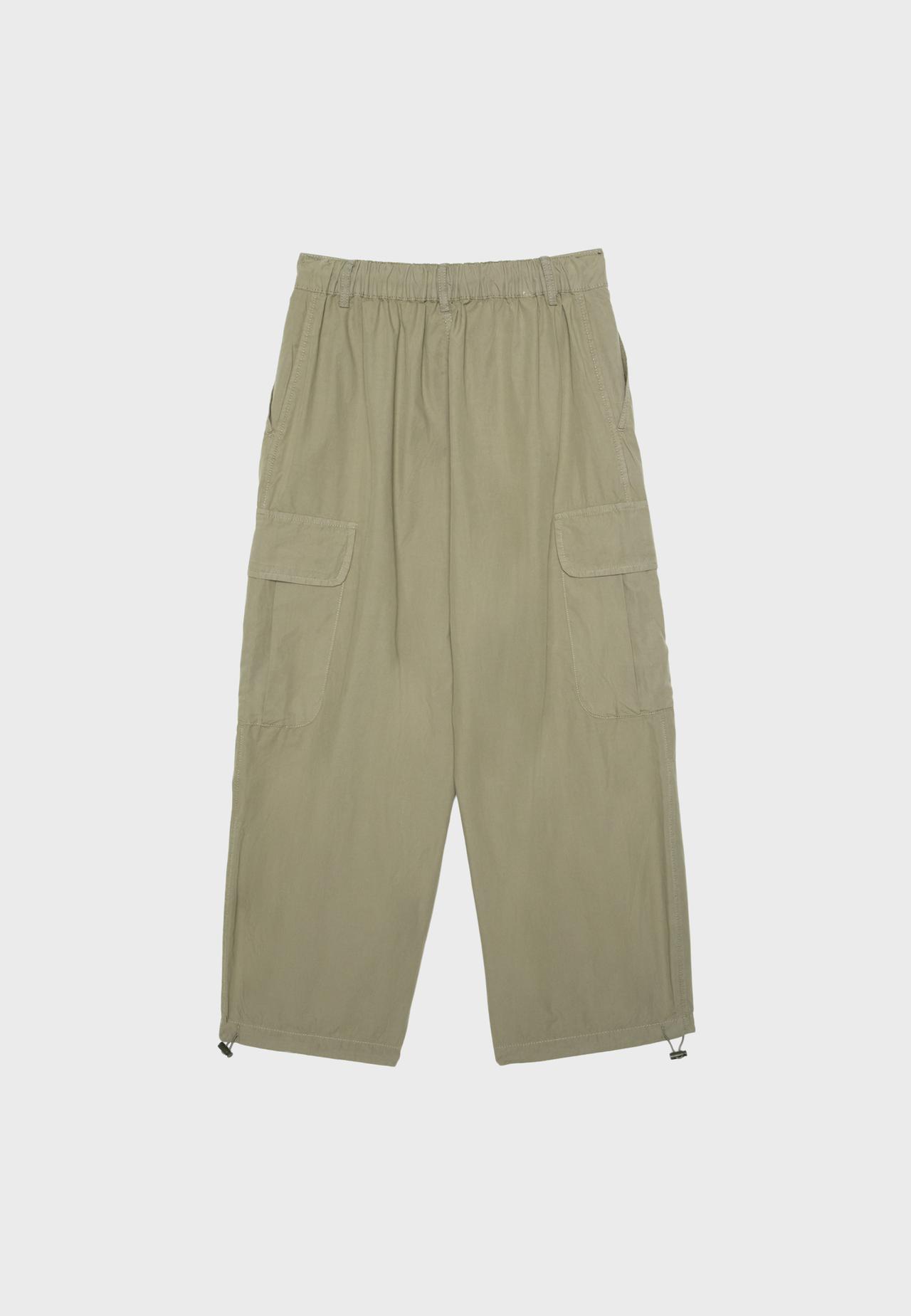Poplin cargo trousers — Khaki