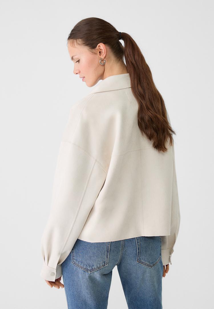 sobrecamisa corta efecto ante