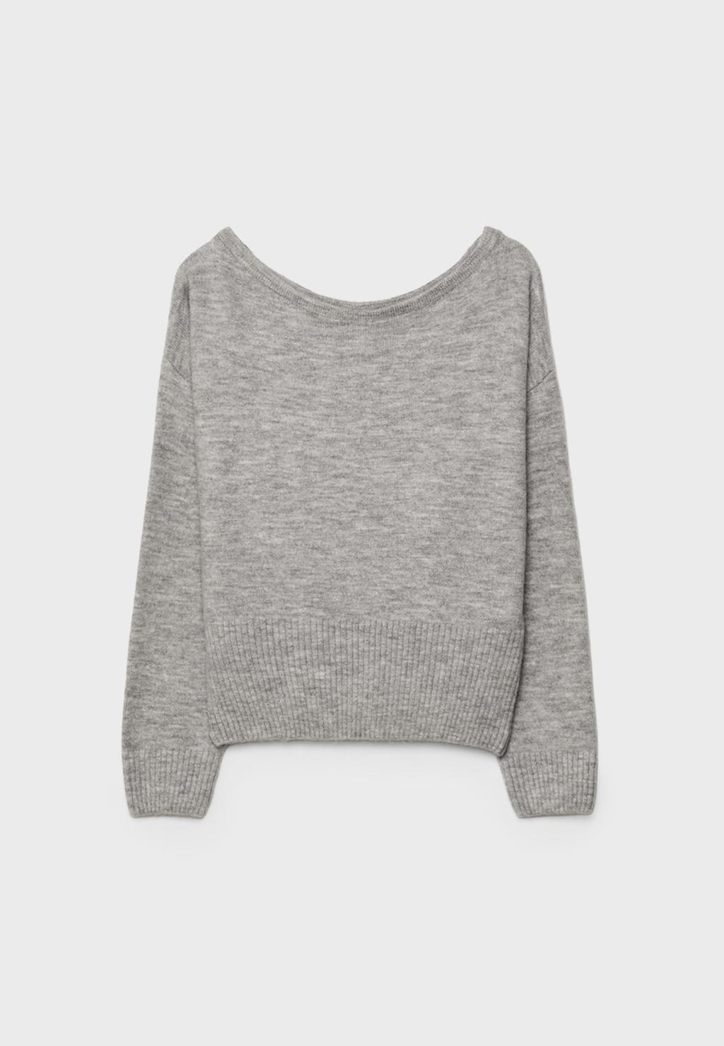 Maglia a punto scollo a barchetta morbida al tatto