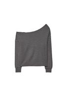 Yumuşak dokulu, açık omuzlu sweatshirt - Görsel 21