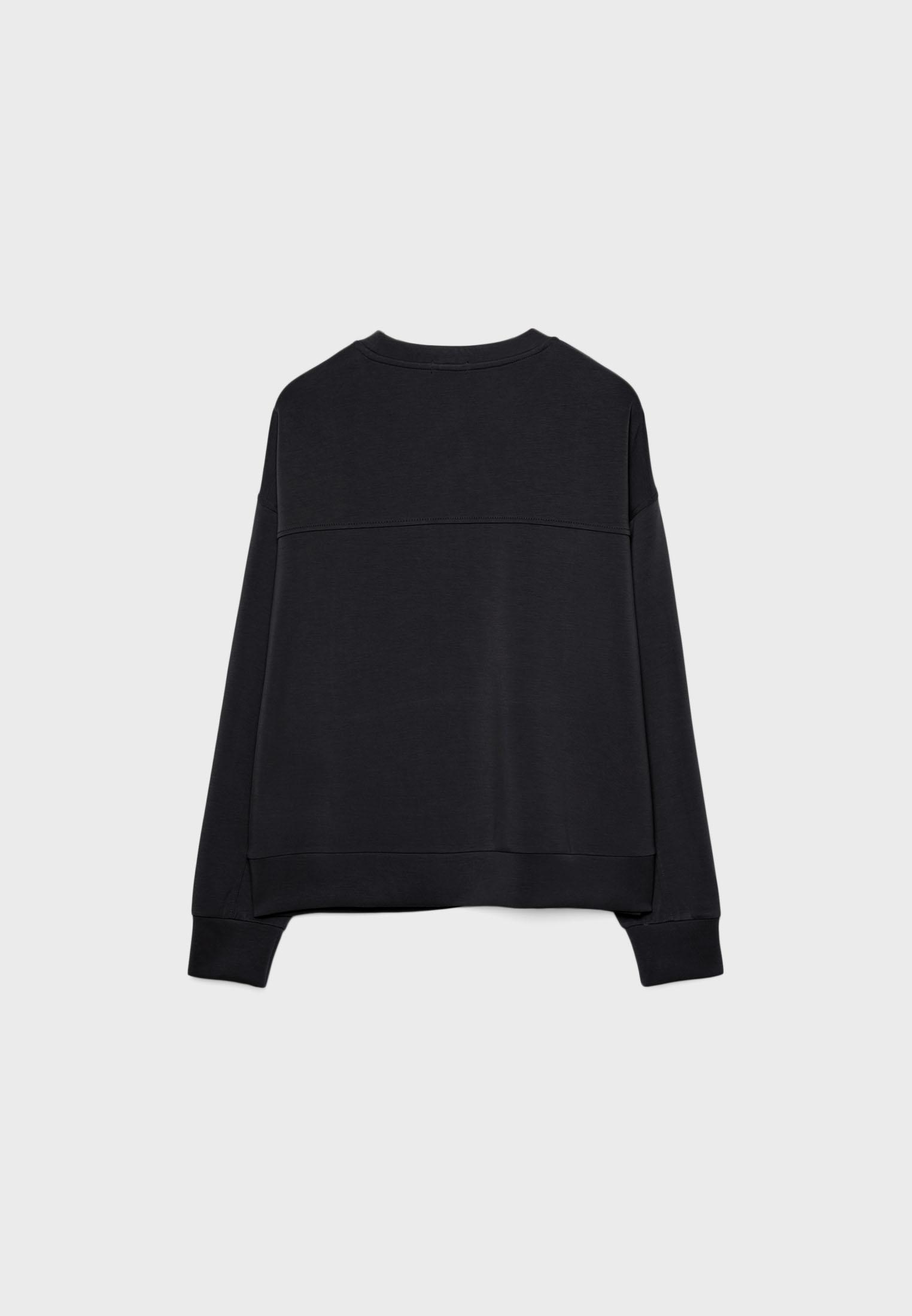 Basic soft-touch sweatshirt — Black