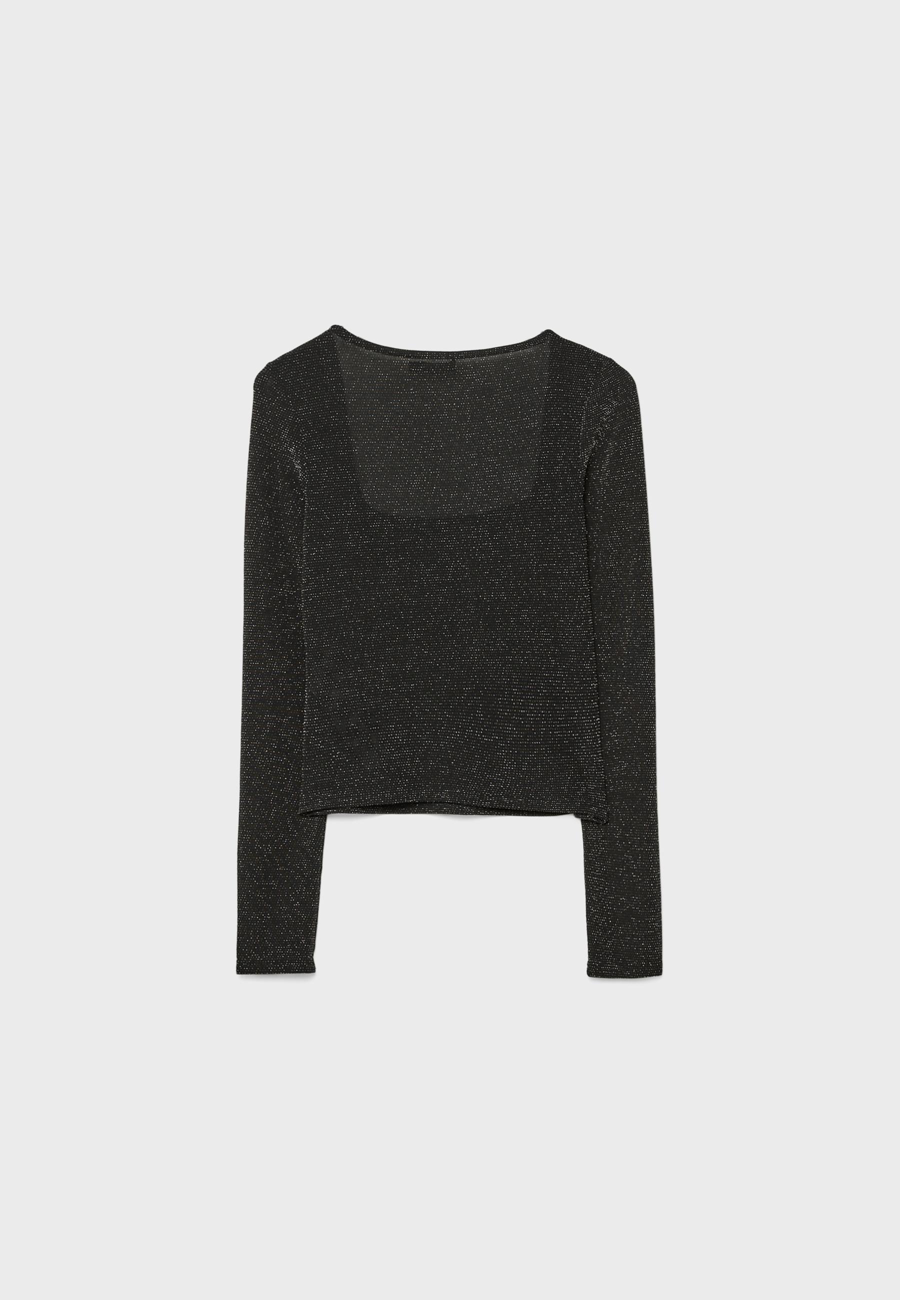 Seamless square neckline T-shirt — Yellow