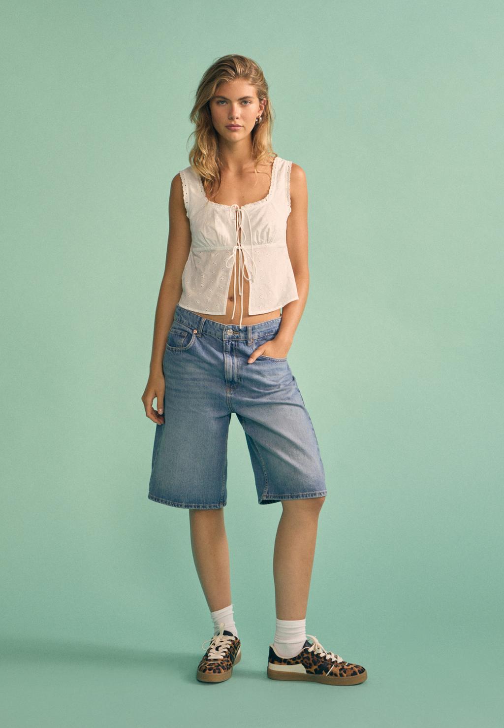 D95 Jort bermuda denim