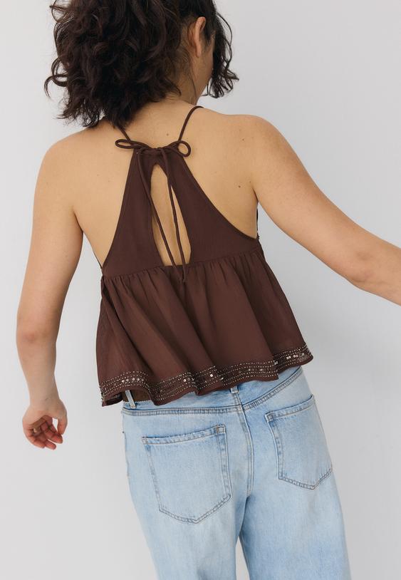 top de alcas bordado