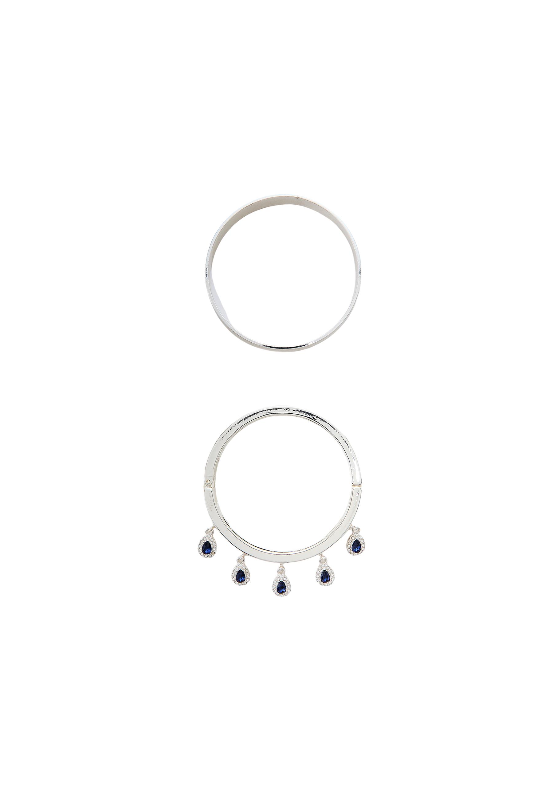 Jewelled charm bracelet set — Grey