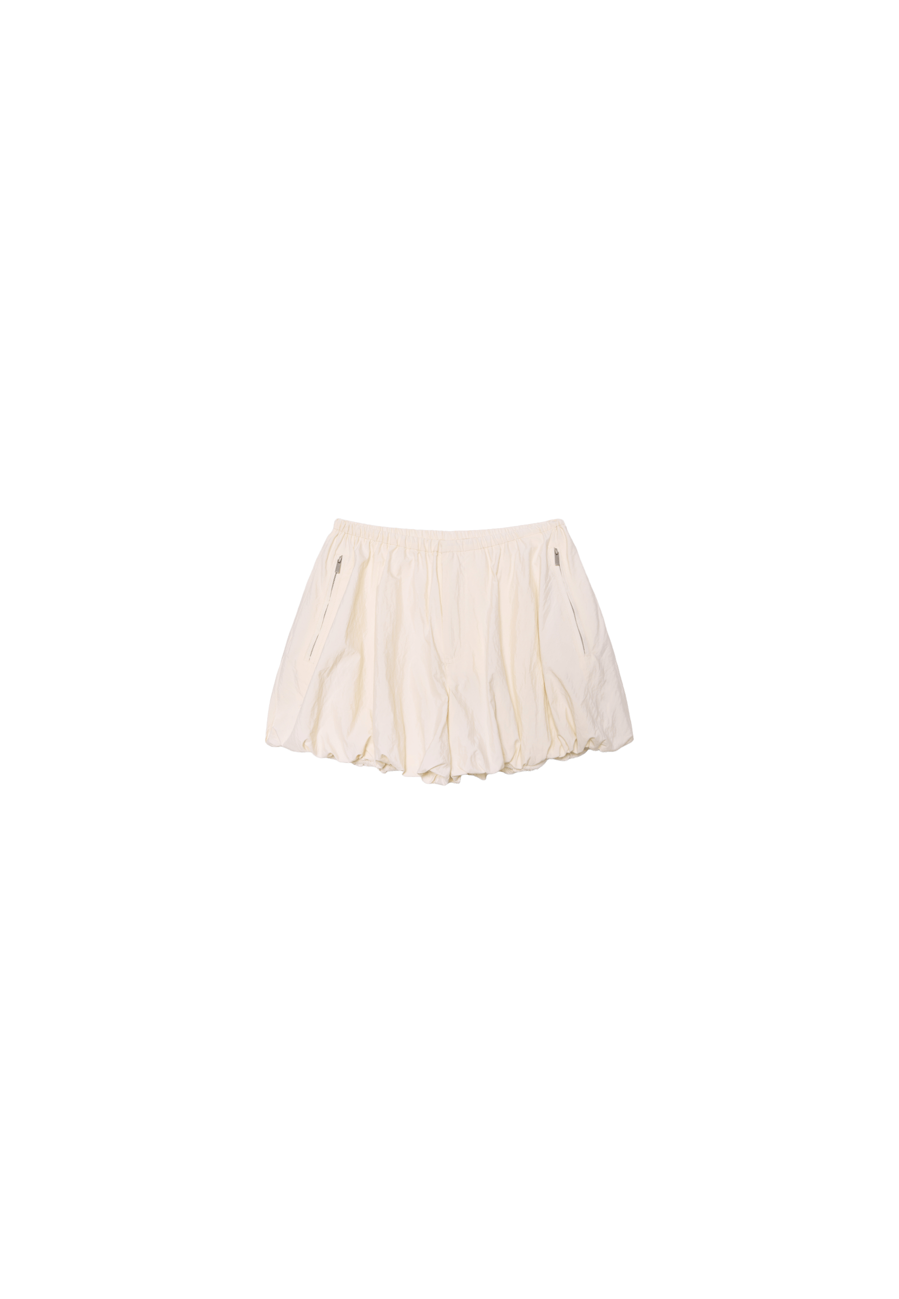 Technical balloon shorts — Ecru