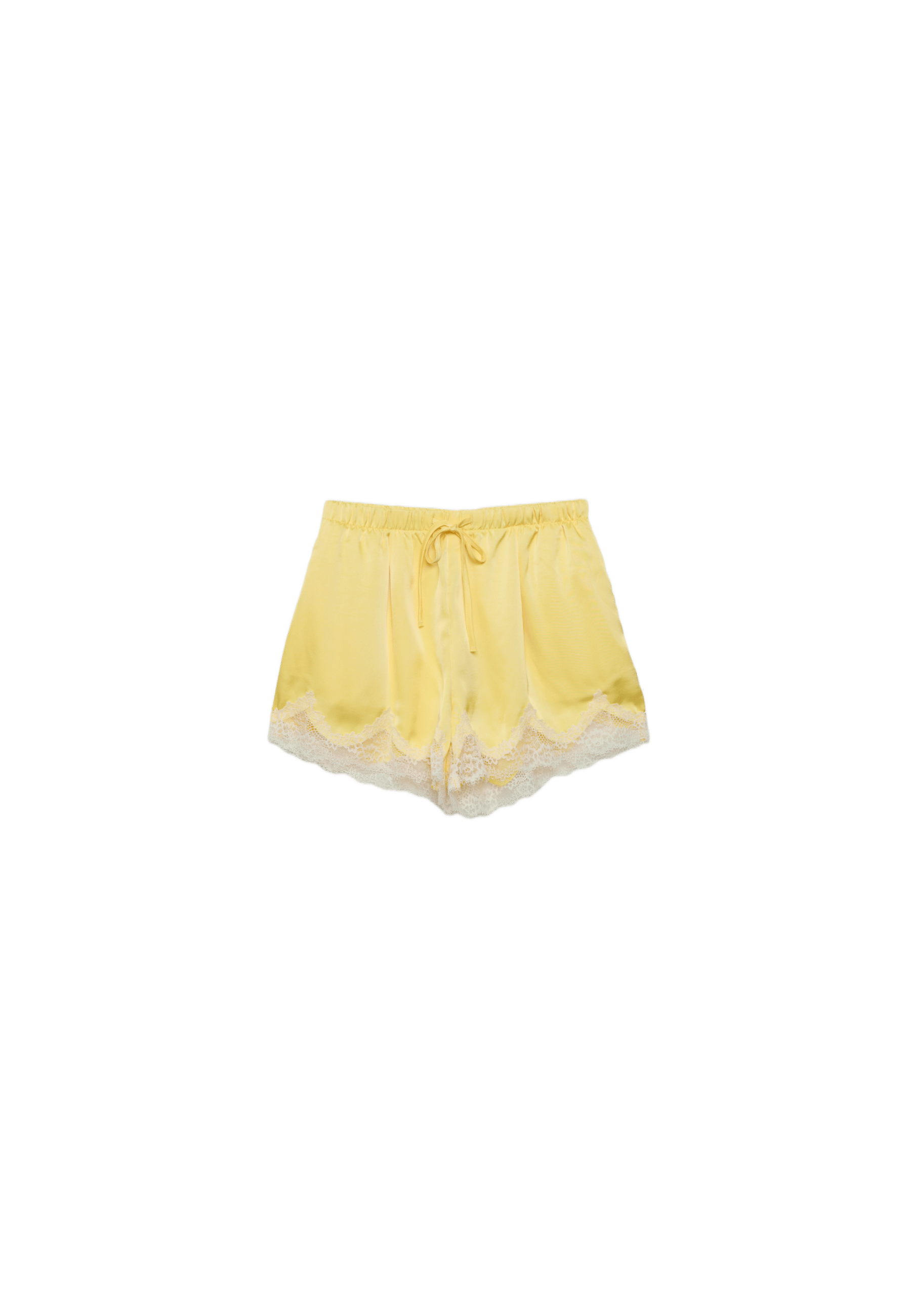 Satin lace shorts — Gold