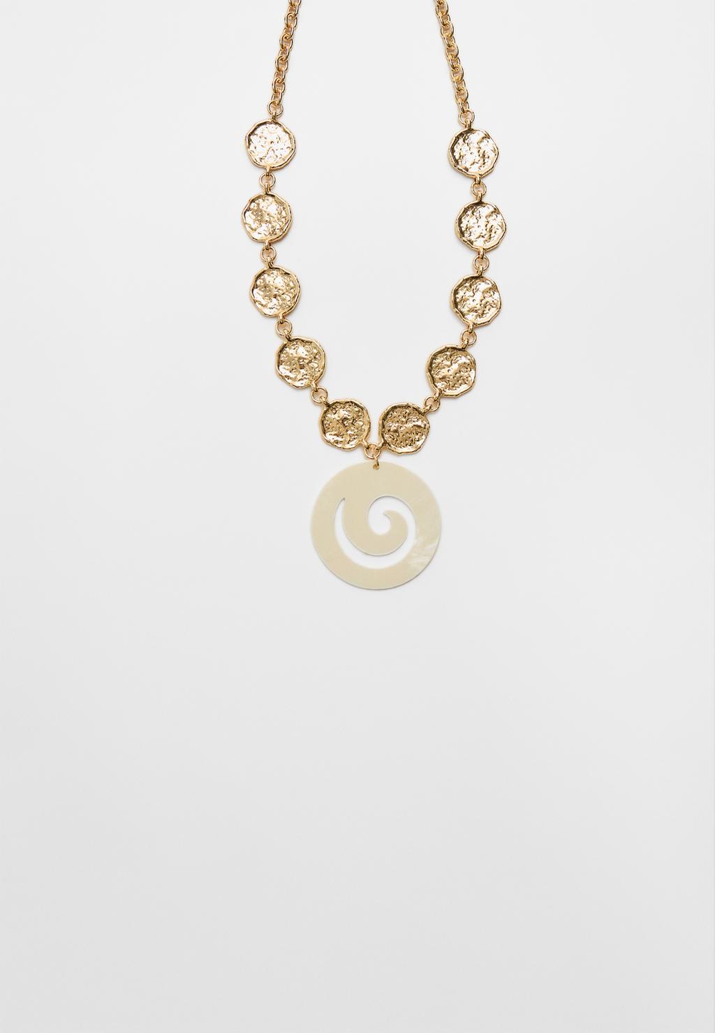 Spiral charm necklace