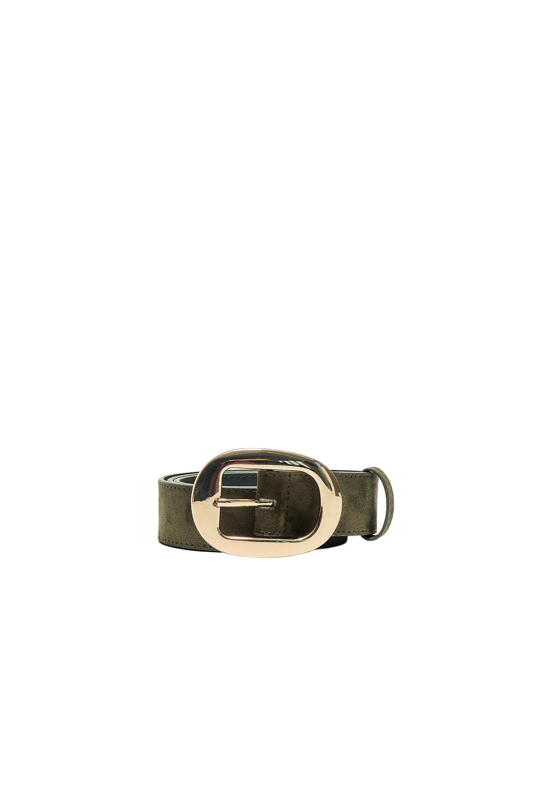 Oval buckle belt — Khaki