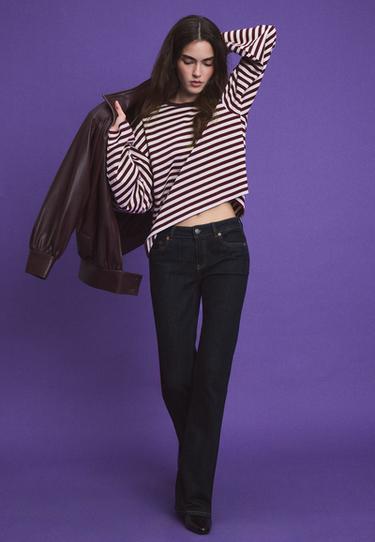 Striped long sleeve T-shirt — Purple 6