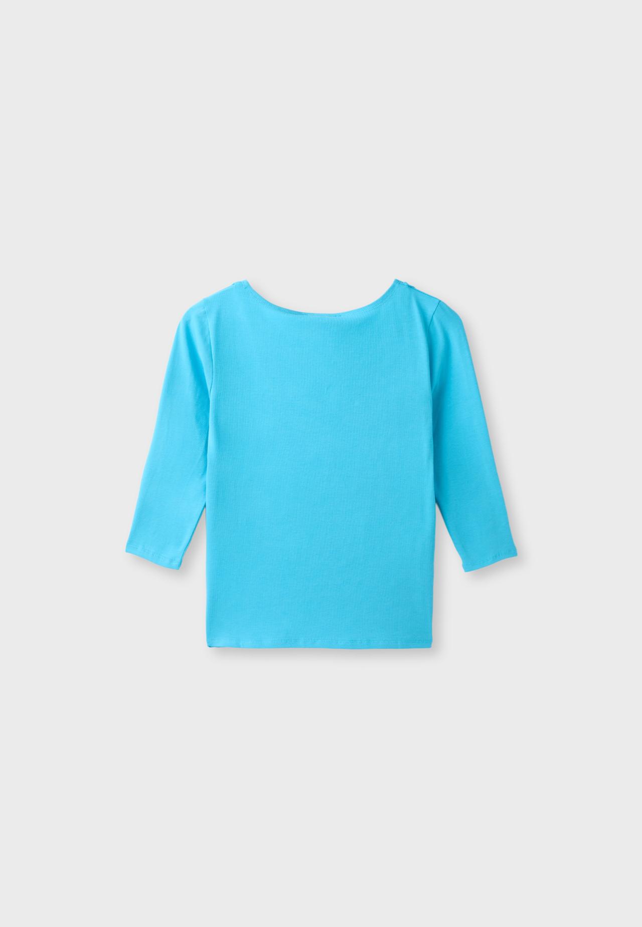 Under-bust seam T-shirt — Turquoise