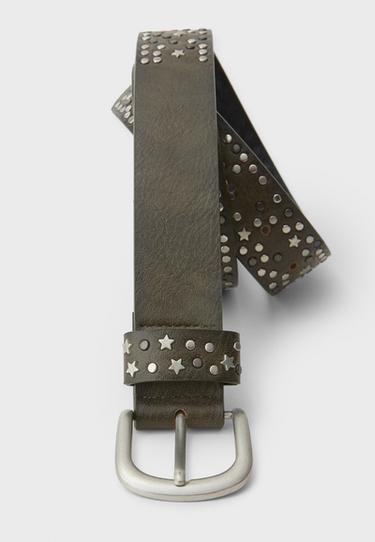 Studded star belt — Khaki 3