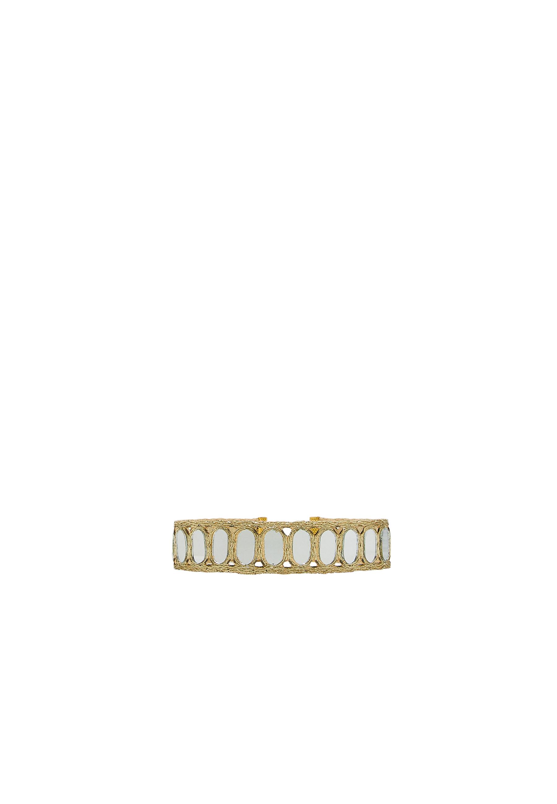 Choker necklace with mini mirrors — Gold