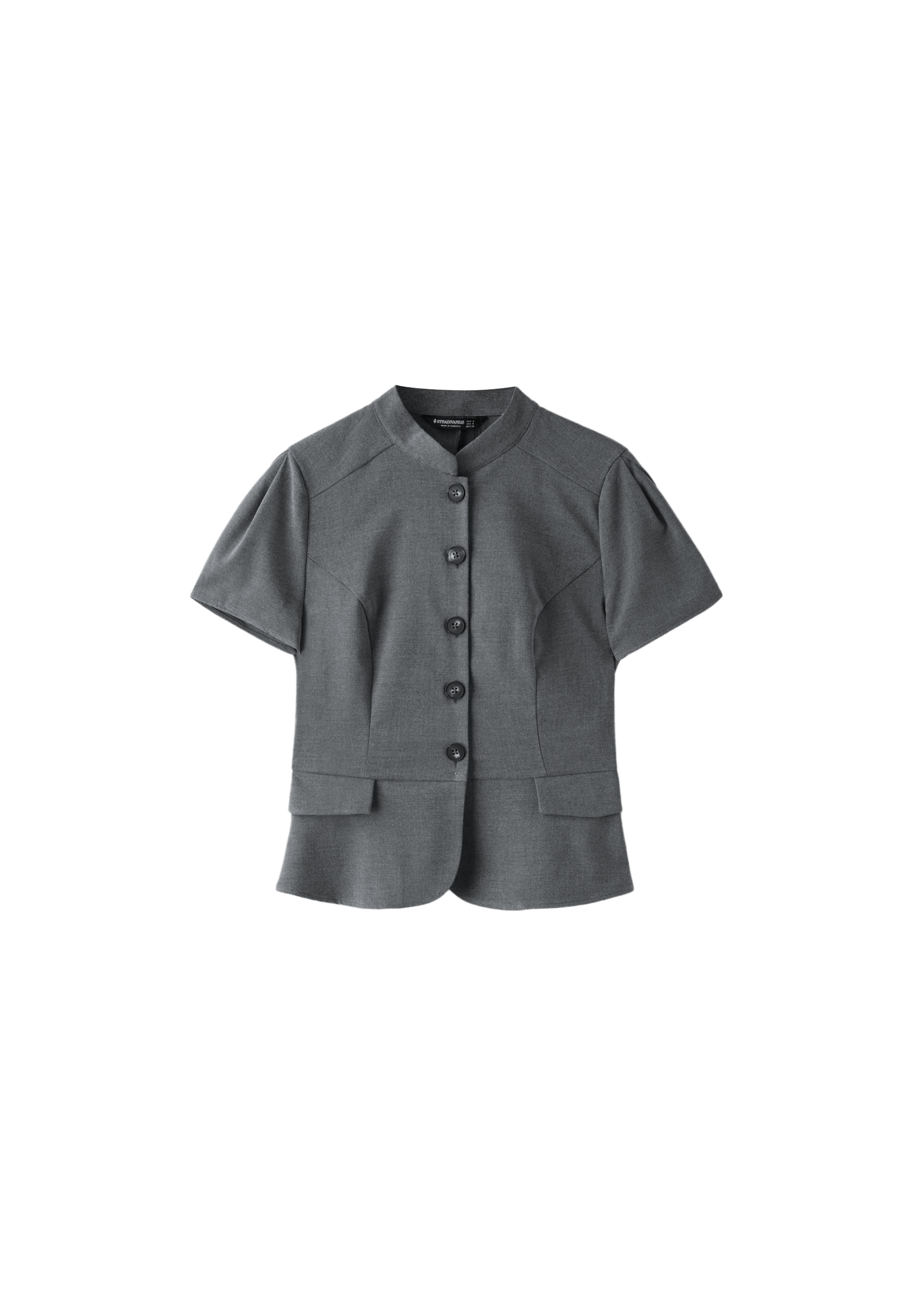 Fitted short sleeve shirt — Grey