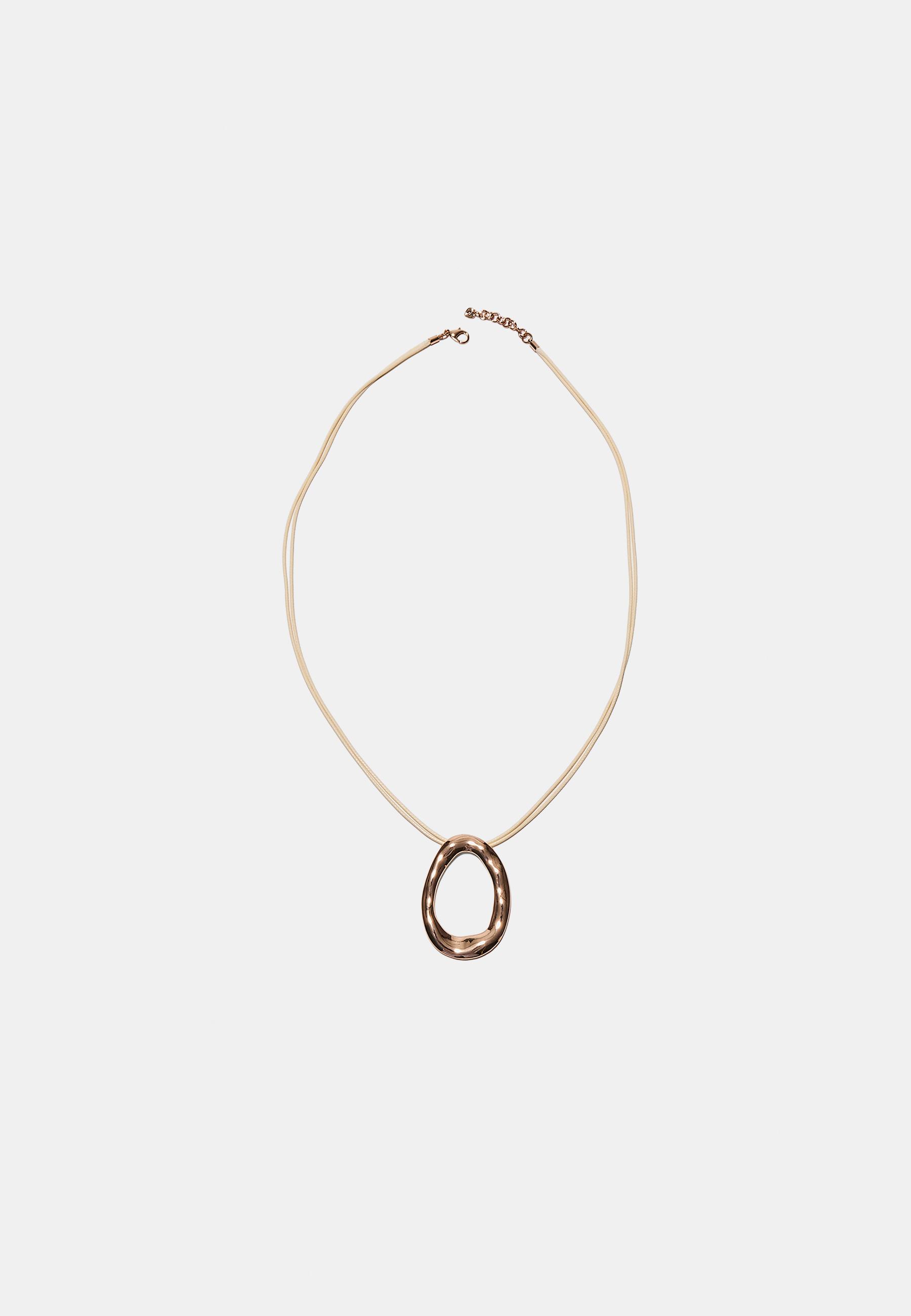 Cord necklace with charm — Gold
