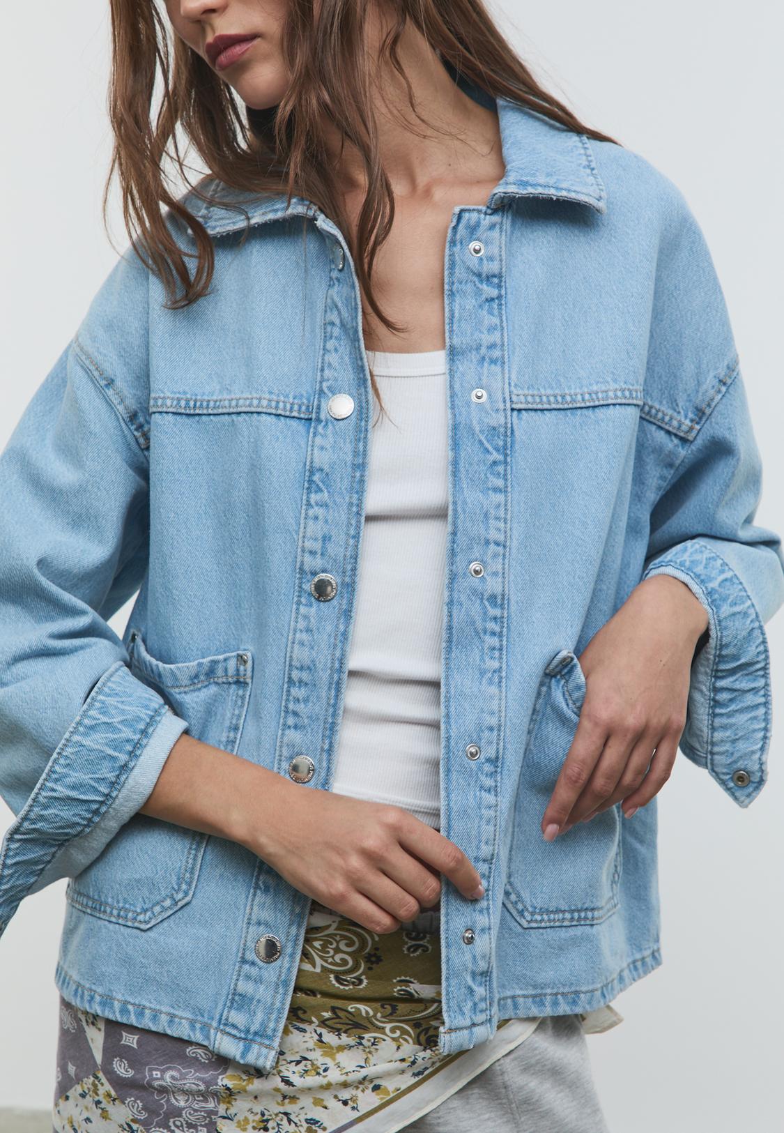 Vaquera Mujer Stradivarius Chaqueta Denim Stradivarius Cazadora