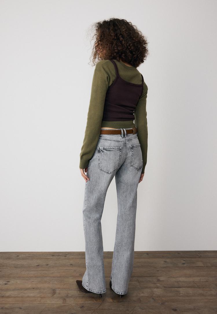 d68 jeans bootcut fit cinto