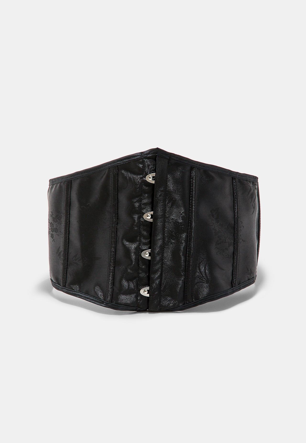 Satin corset belt — Black