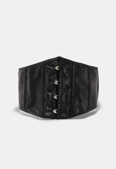 Satin corset belt — Black 1