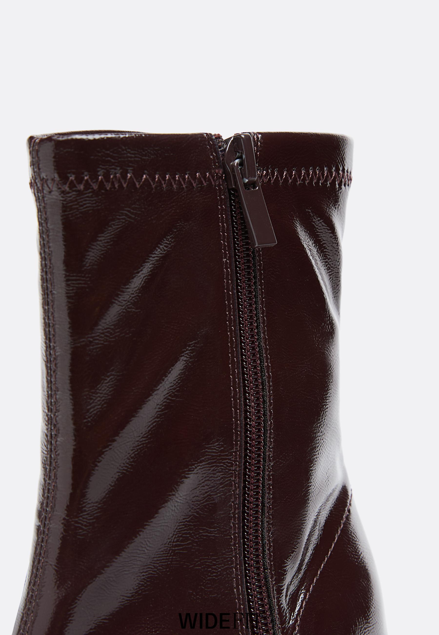 High-heel stretch ankle boots — BROWN