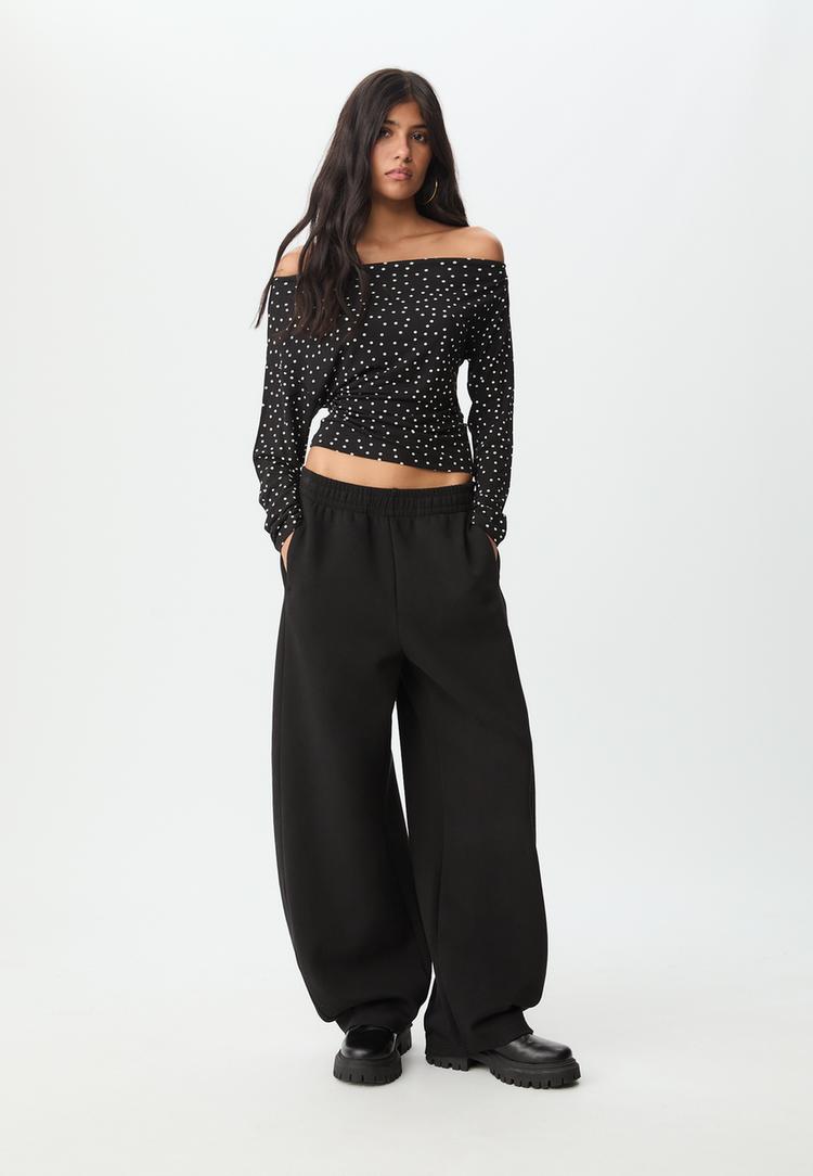 asymmetrical neckline top