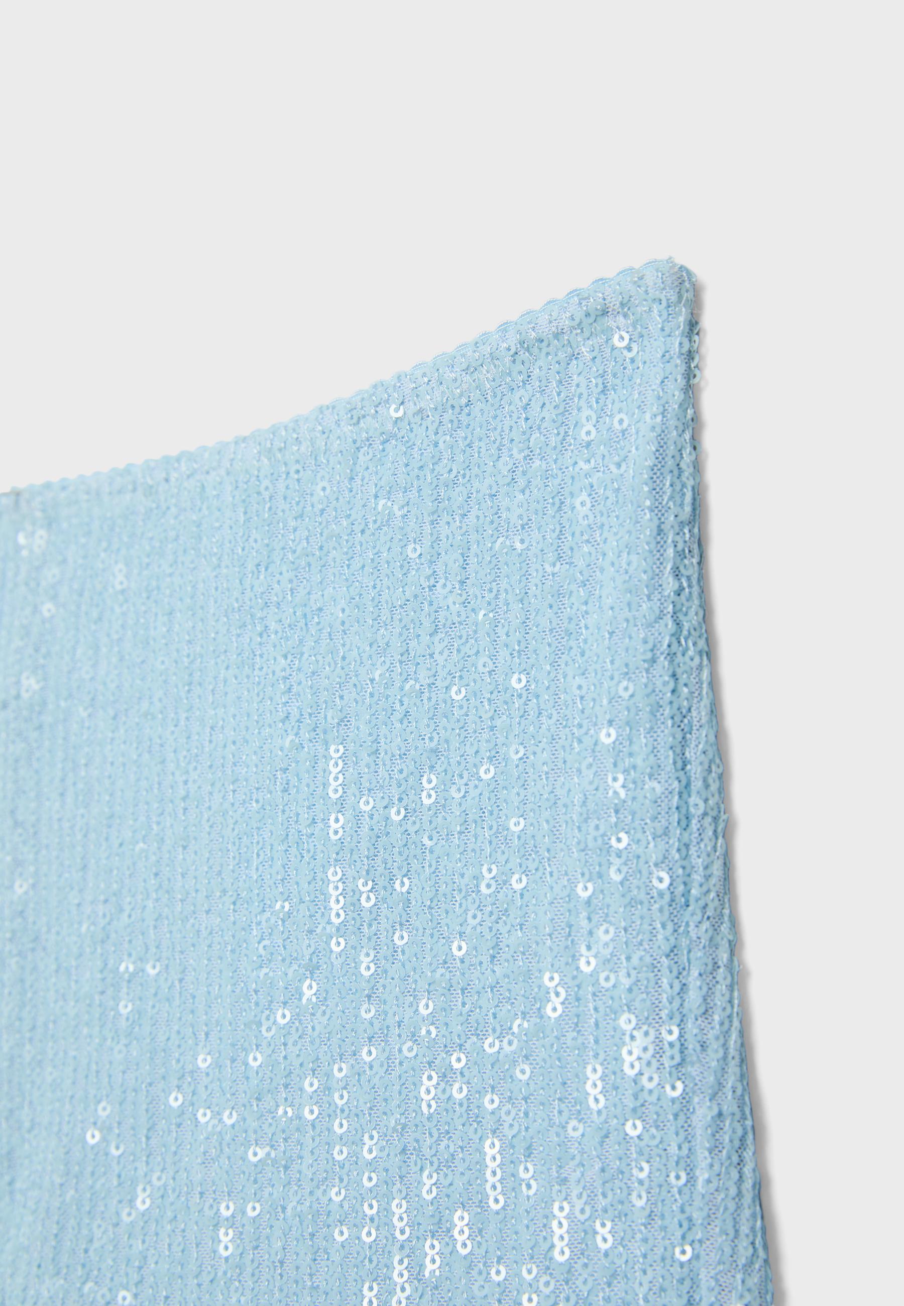 Sequin mini shorts — Sky blue