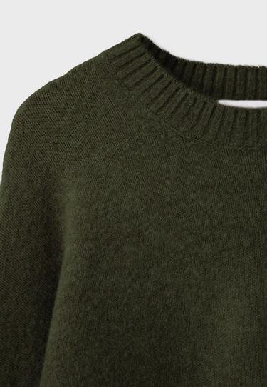 Soft-touch basic knit jumper — Khaki 9