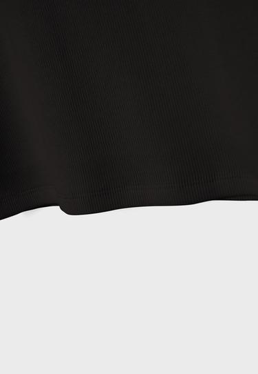 Cotton ribbed racerback T-shirt — Black 9